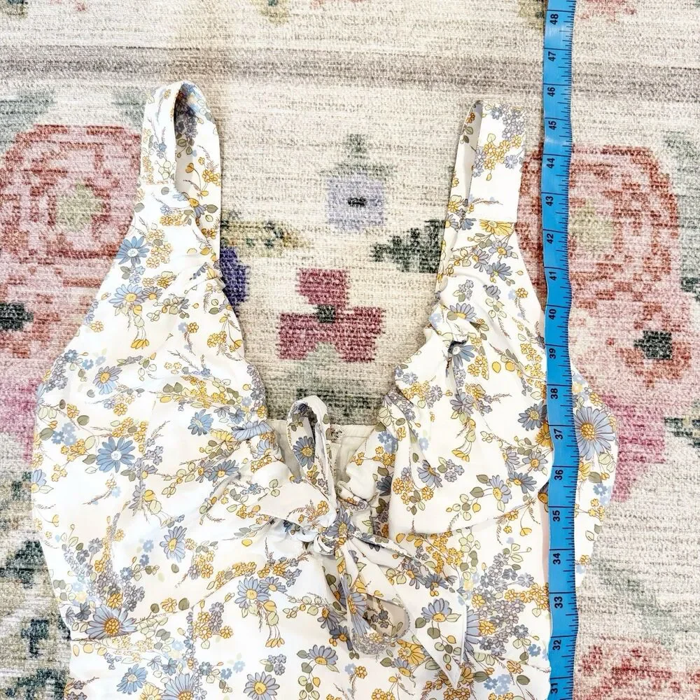 Abercrombie & Fitch Cottagecore Floral Midi Dress XS Feminine Romantic Babydoll